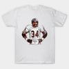 Мужская черная футболка с принтом Walter Payton Chicago Sweetness Эскиз Печать на трансферной бумаге без вырезания Хлопковая футболка
