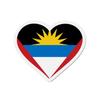Aimant Coeur Drapeau Antigua-et-Barbuda - Multicolore - 7 Cm - 50 Pièces - Résine Synthétique