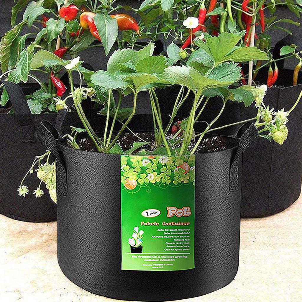 Мешки для посадки, Мешок из утолщенного нетканого материала для аэрации, прочный, для садоводства, для томатов, картофеля, овощей, трав и цветов, черный