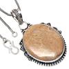 Pendant Fossil Coral Gemstone Valentine'Day Gift Silver Jewelry 2"