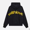 Unisex Vintage Hooded Sweatshirt Loose Fit Streetwear Letter Print Pullover Multi-color Top