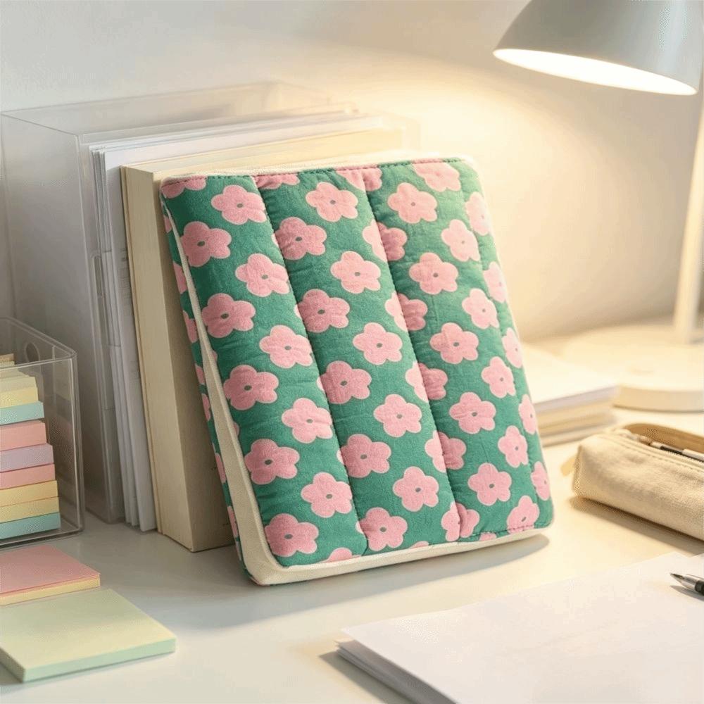 Lightweight Fabric Book Cover Floral Design Fabric Book Sleeve Notebook Protector for Book Lovers
