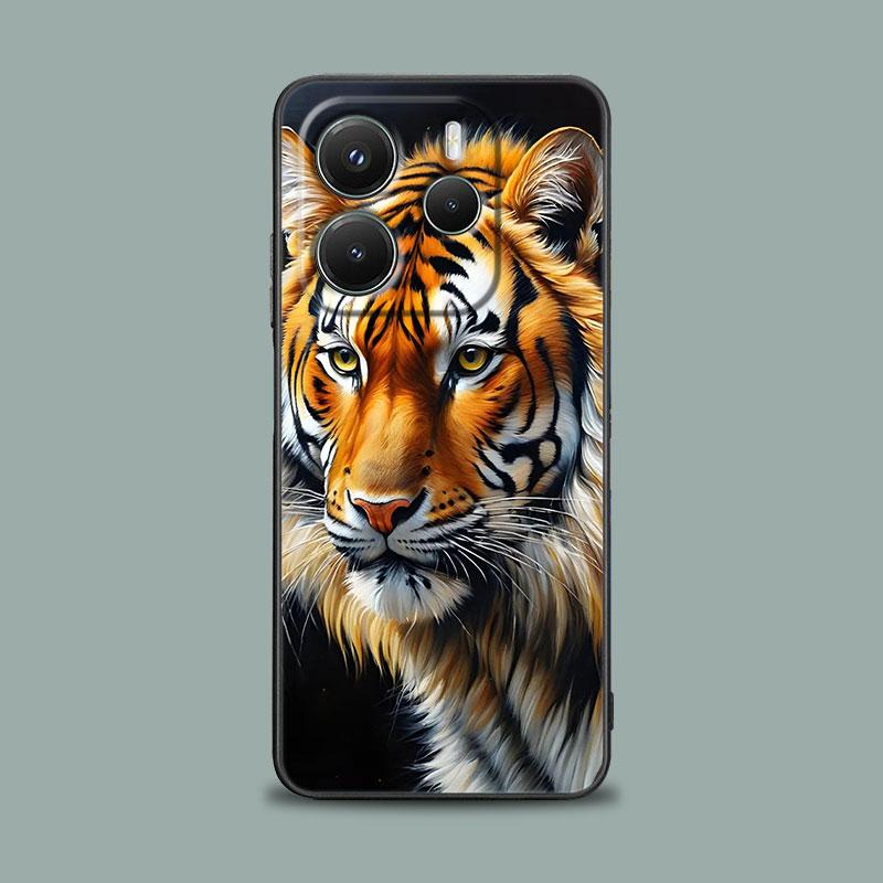 Чехол для телефона для Xiaomi Redmi 15C 14C 12C 13C 4G 15 Redmi Note 15 14 13 12 11 10 Pro Plus 5G 12S Силиконовый Мягкий Чехол Тигр Животные
