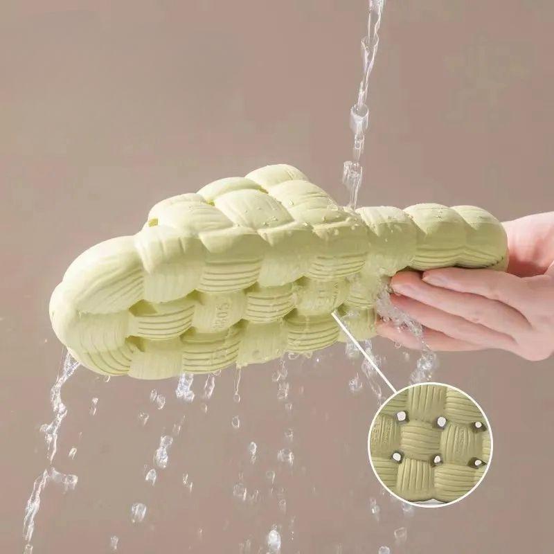 Обувь для женщин, сандалии для спальни, шлепанцы для ванной, клетчатые женские тапочки, шлепанцы Bubble 39, маленький размер, легко носить, оригинальный ПВХ VIP