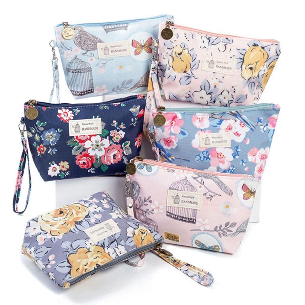 Pouch Flower Printing Beach Bag Women Clutch Bag Cosmetic Bags Toiletry Handbag Korean Storage Bags
