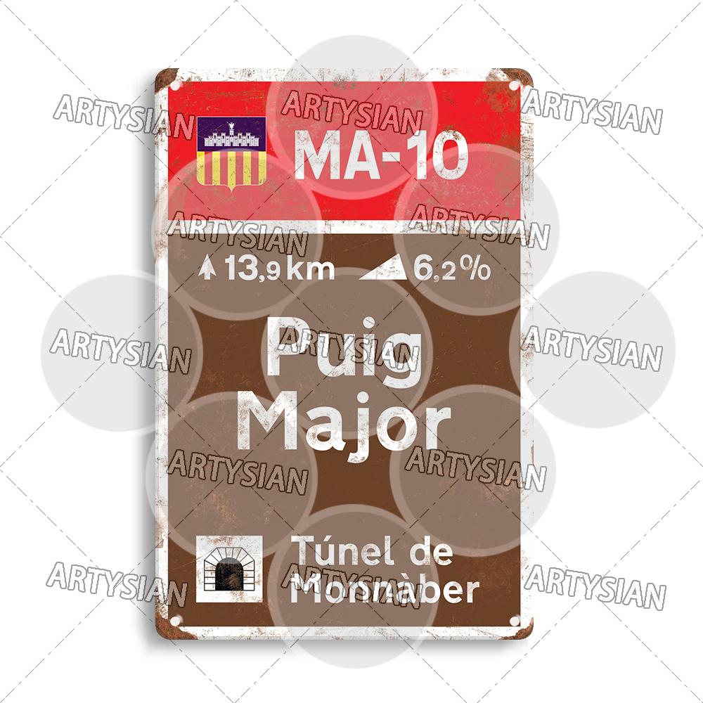 Тур де Франс Велоспорт Гонка Велоспорт Ориентир Металлическая табличка Дорожные знаки Croix de FER Madeleine Tourmalet Luz-Ardiden Loze