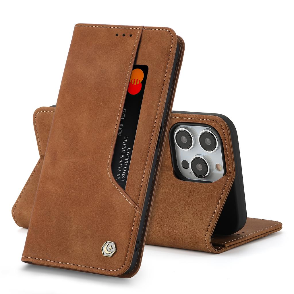 Business Leather Case for iPhone 16 15 14 13 12 11 Pro Max XR XS X 8 7 Plus SE Mini Magnetic Flip Wallet Card Slot Phone Cover