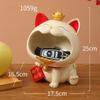Lucky Cat Storage Tray Statue Resin Sculpture Sundries Candy Storage Box Fortune Cat Figurine Key Holder Living Room Home Decor