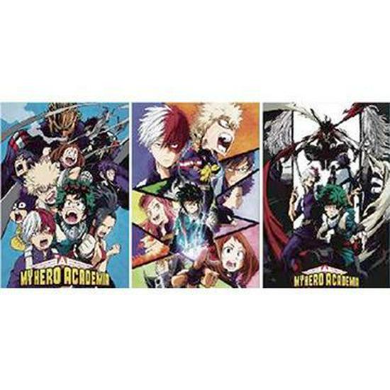 3D-лентикулярная аниме-картина: Академия Героев Наруто и Ван Пис