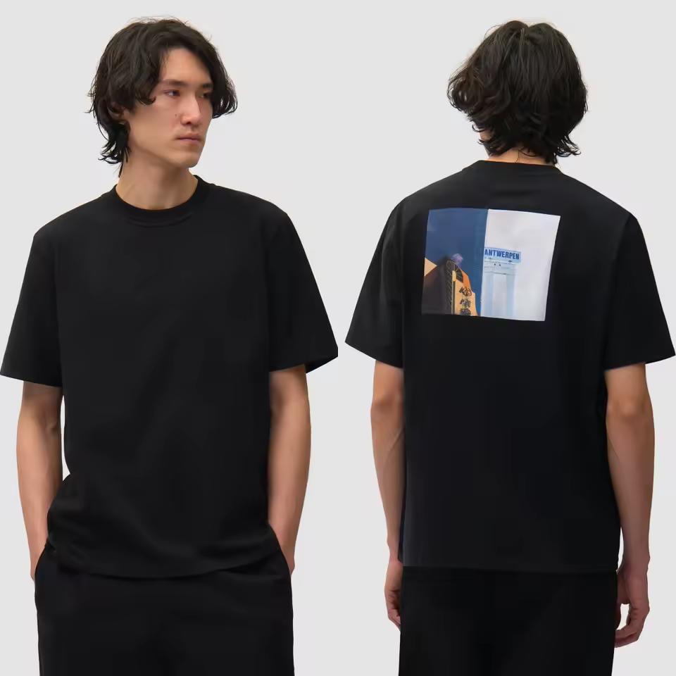 2026 Men's High-end Cotton T-shirt with Simple Print Suitable for Daily Wear Graphic Printing High-end Luxury Unisex Style