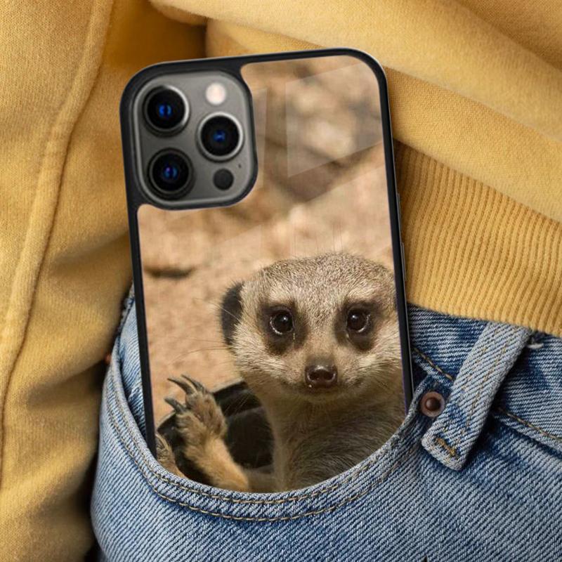Cute baby meerkat Soft Phone Case for iPhone 17 Air 16e Pro max 15 Pro 13 14 Plus 11 12 MagSafe Magnetic Coque