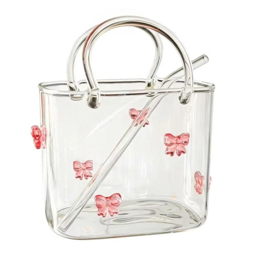 Funny Handbag Glass Cup Portable Cold Drink Cup Creative Glass Vase Bar