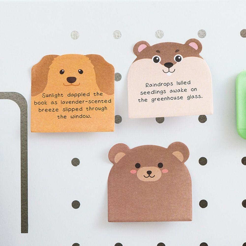 240cps Dog Cat Memo Pad Animal Shaped Notepad Notebook Planner Sticky Notes Students