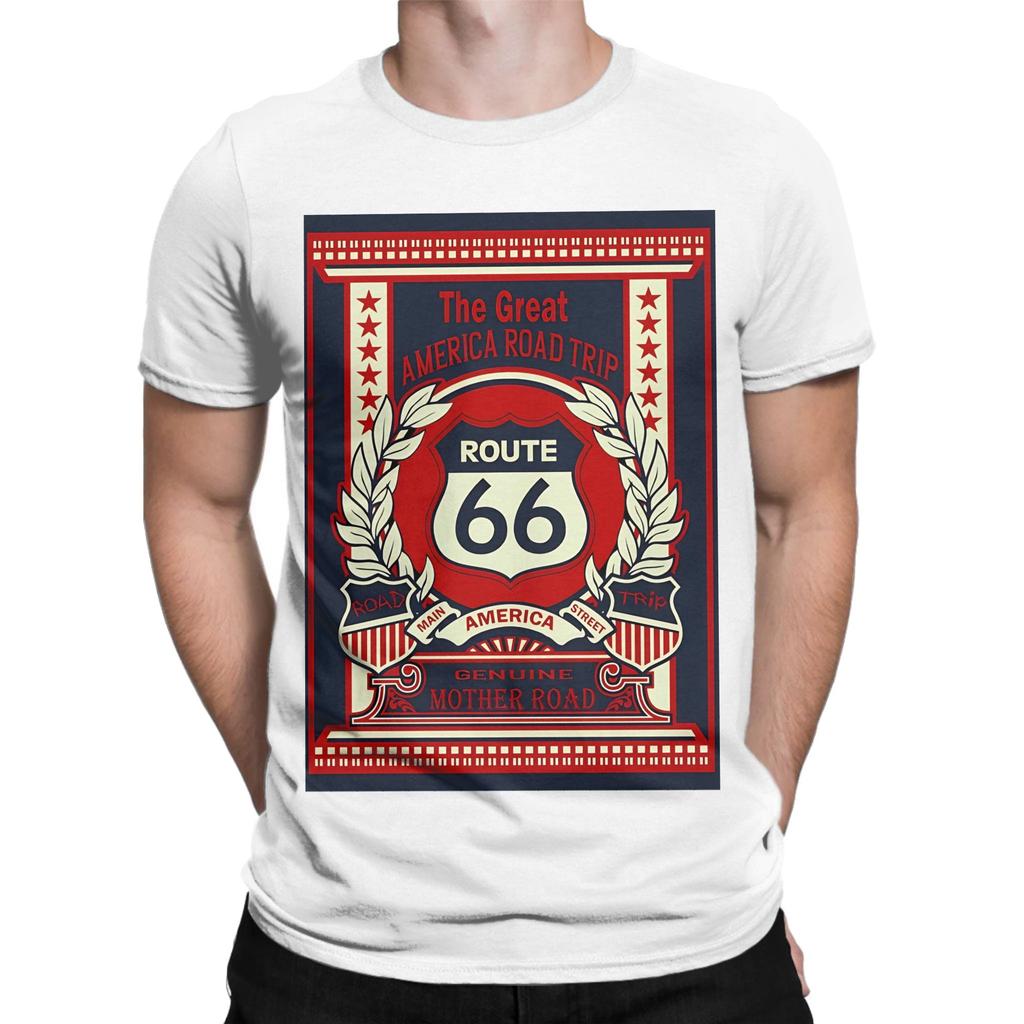 Route 66 Classic Funny Graphic 100 Cotton Tshirt Route 66 Tops Tees For Unisex