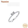 Tancise Classic 925 Sterling Silver Zircon Ring Ladies Jewelry Wedding Promise Party Gift