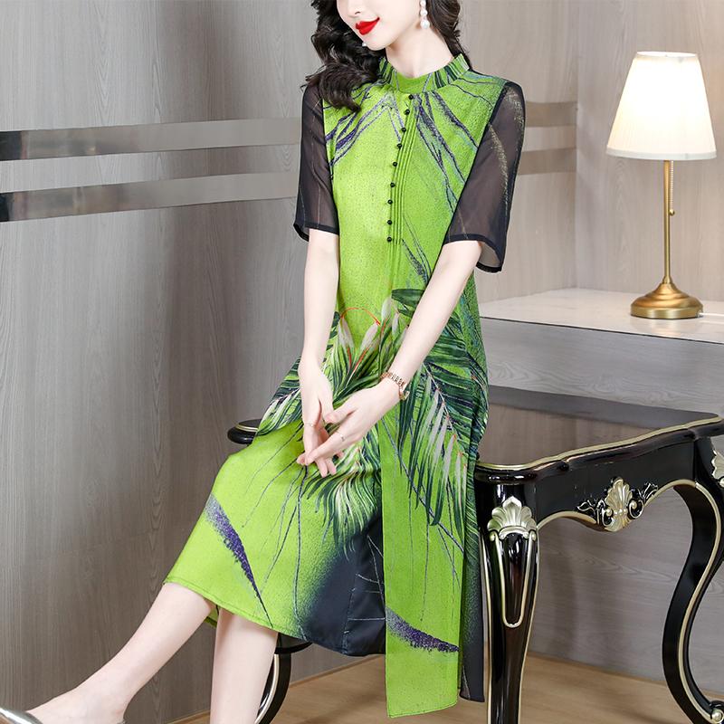 Женское летнее новое винтажное атласное платье трапециевидной формы, свободные женские платья большого размера