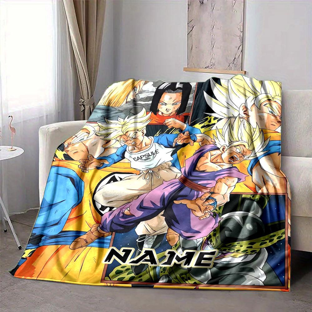Custom 1pc Dragon Ball Super Saiyans Blanket, Soft And Comfortable Blanket, Casual Warm, Camping Travel Blanket, Birthday Gift Q91241