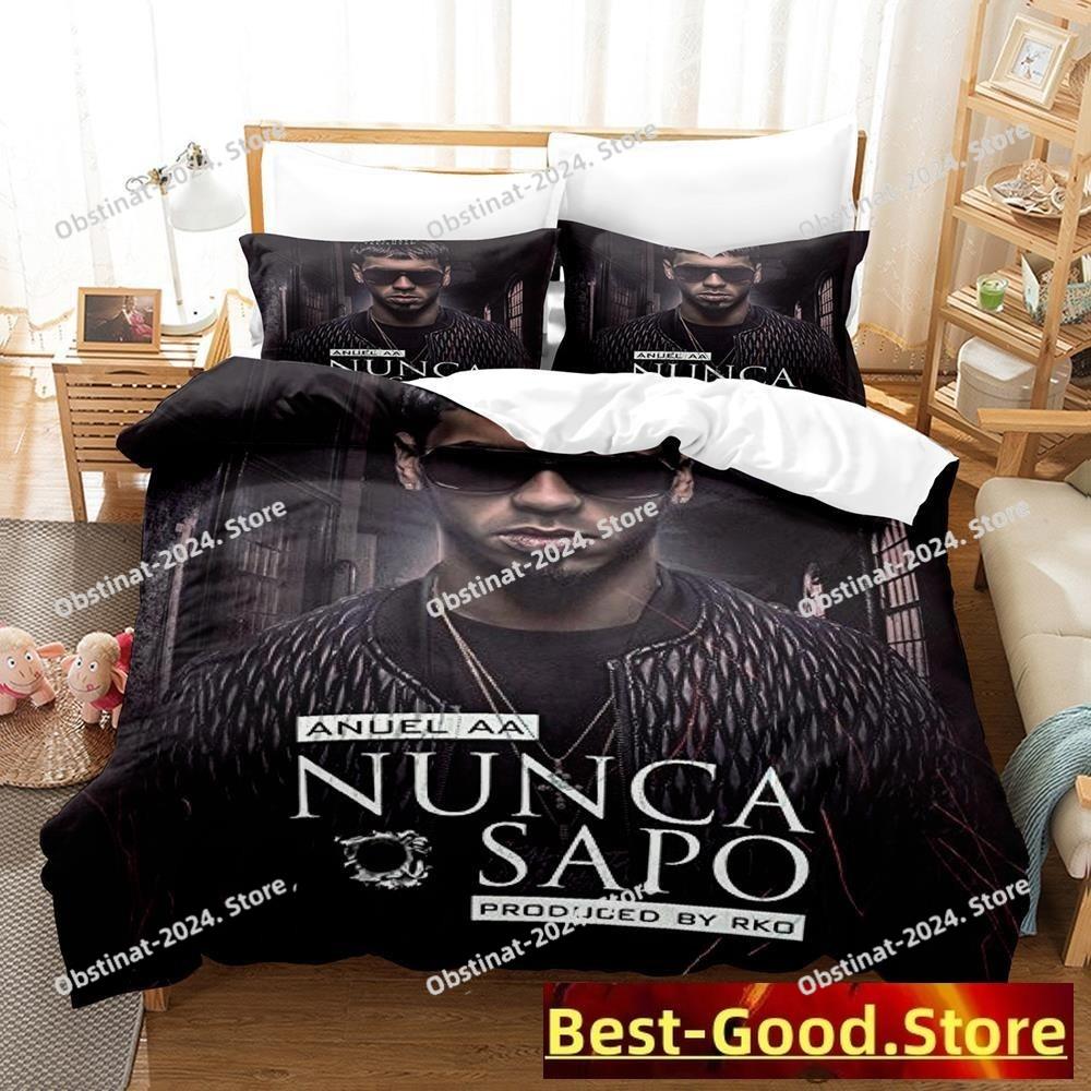 Anuel Aa Real Hasta La Комплект постельного белья Односпальный Полуторный Двуспальный Queen King Размер Комплект постельного белья Для взрослых Детская спальня Комплект пододеяльника Parure De Lit
