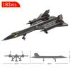Новый самолет-разведчик и истребитель времен Второй мировой войны SR-71 Blackbird Военный самолет Наборы строительных блоков Солдат Модель самолета Куклы Кирпичные игрушки Дети