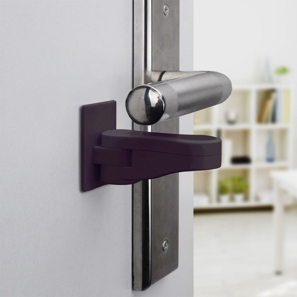 Замок дверной ручки с защитой от защемления ABS пряжка безопасности новый замок для безопасности детей дверная ручка