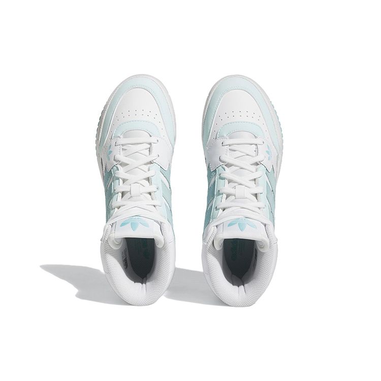 Adidas Оригинальные высокие кеды для скейтбординга Drop Step Женские кроссовки Белый/Синий HQ6983