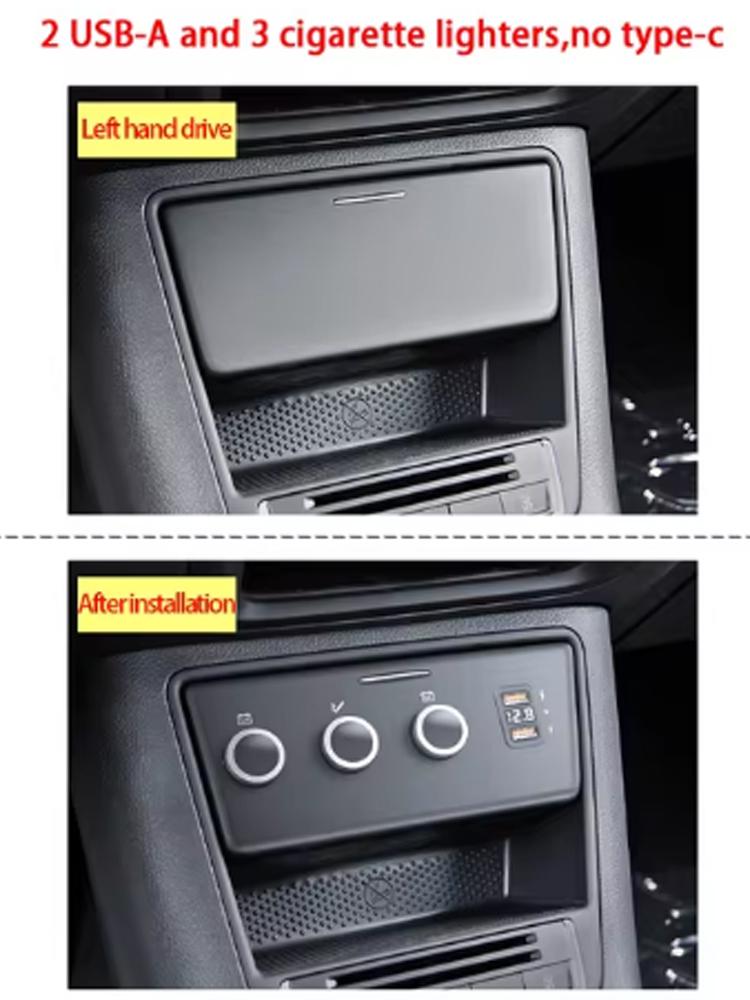 KEN CHUANG Автомобильное зарядное устройство для VW Tiguan Prototype Golf Plus Модифицированное гнездо прикуривателя Быстрая зарядка для iPhone Xiaomi HUAWEI Мобильный телефон