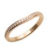 Used Ring Ballerina Curve Wedding EU#51.5 52 K18 Pink Gold/diamond 2.2g Pink Gold Jewelry
