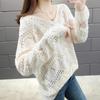 NaVaVa V Neck Thin Knit Long sleeVe Tee Nk1986