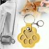 Dog Cat Paw Shaped Keychain Animal Keyring Hair Storage Holder Pet Lovers Gift