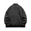 Men's Solid Color Baseball Jacket Versatile Trendy Jacket Casual Sports Stand Collar Coat