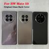 For Mate 50 New Tempered Glass Back Cover For HW Mate 50 Back Battery Cover + Camera Frame + Flash Cover