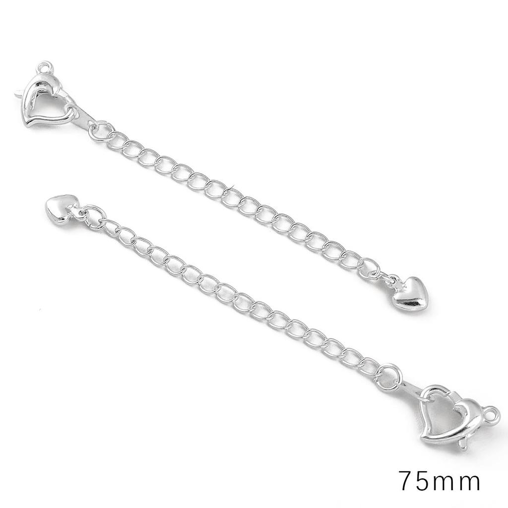 Copper Clad Iron Peach Heart Buckle Tail Chain For DIY Jewelry Making Craft Accessories