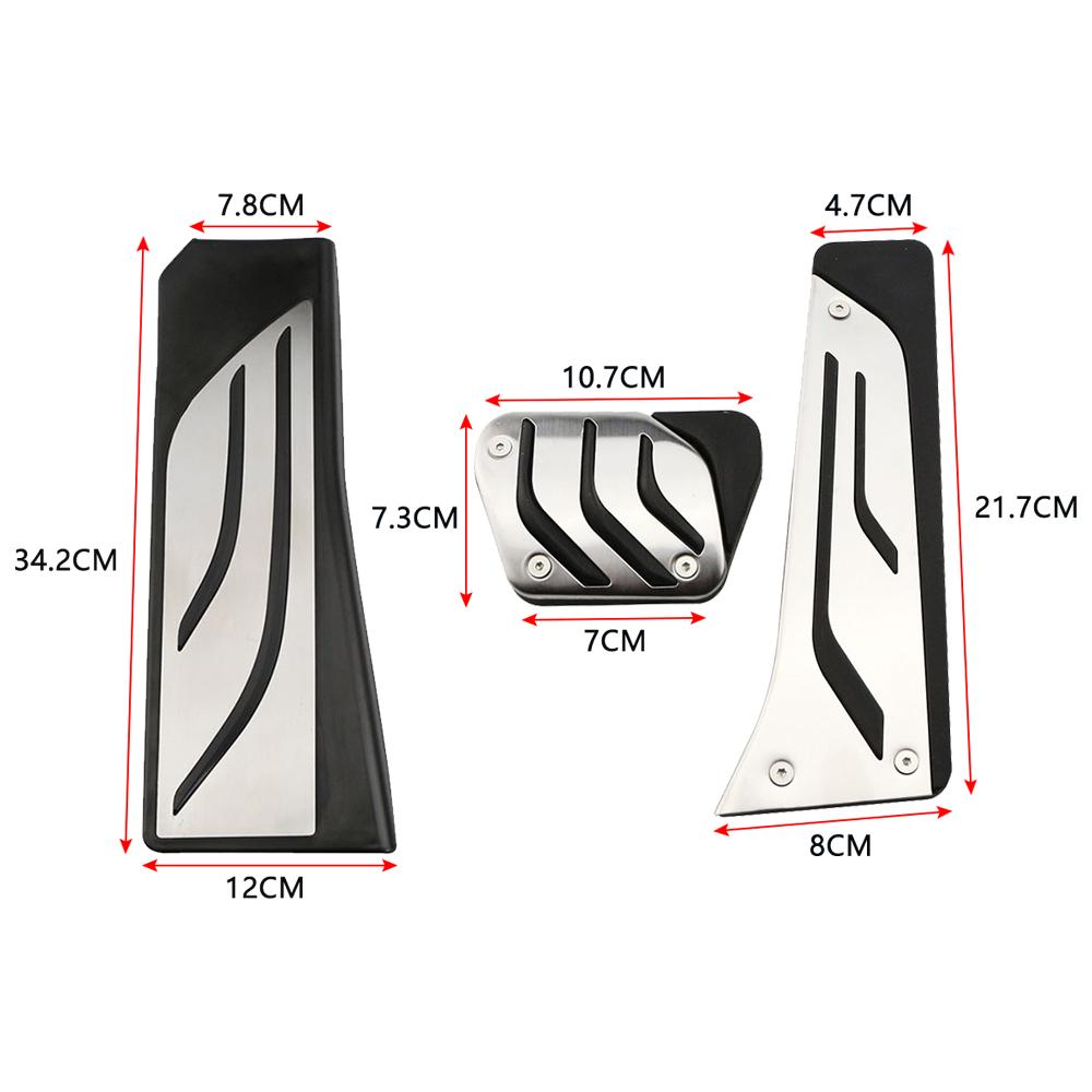 Car Pedal Cover for BMW 5 Series F10 F11 523i 528i 530i 535i 550i 2011 - 2017 LHD Gas Brake Clutch Rest Pedals Pad Accessories
