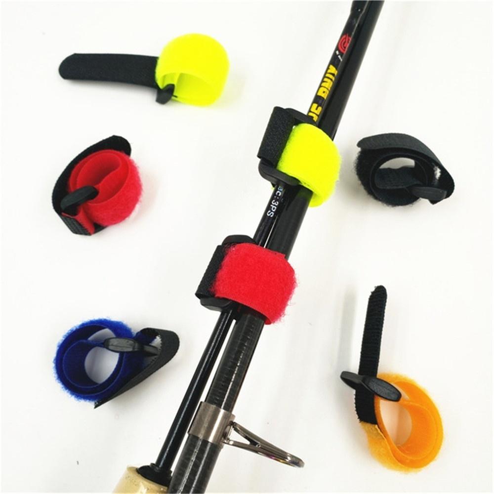 10pcs Reusable Belt Outdoor Fastener Fishing Rod Tie Fishing Accessories  Straps