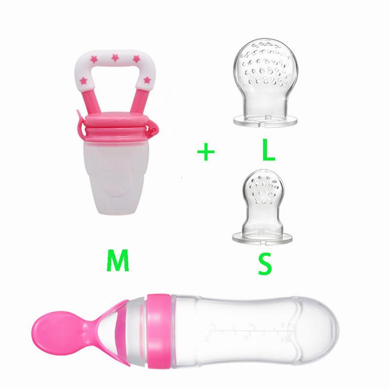4Pcs/Set Baby Food Pacifier Toddler Nibbler Feeder Cup Boy Girl Fruit Vegetable Feeding Infant Newborn Nipple Soother Bottles