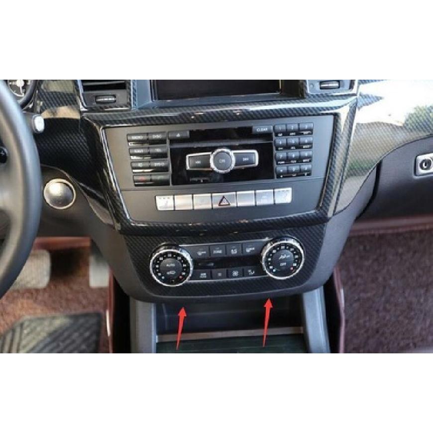 Для Benz GL ML Автомобиль Центральная кнопка управления кондиционером ABS Углеродное волокно Накладка Отделка 2012-15