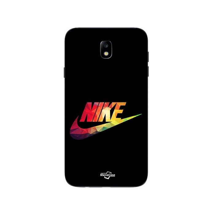 Coque pour Samsung Galaxy j7 2018 nike logo coloré front noir