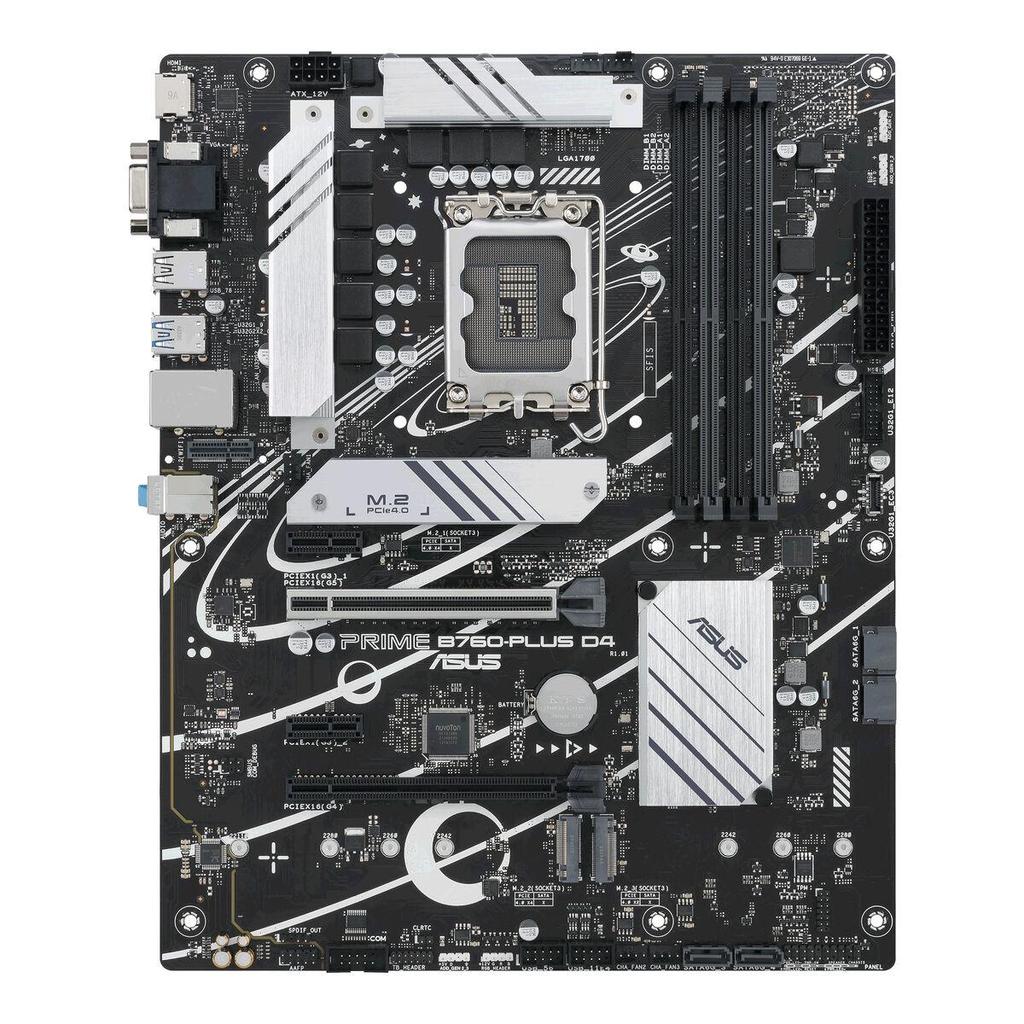 ASUS PRIME B760-PLUS D4 motherboard LGA 1700 DDR4 128GB Black