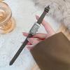 Golden Rectangular Dial Quartz Wristwatch Vintage Leather Strap Women Watches Casual Simple Watch reloj mujer Dropshipping