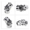 1pc Universal U Joint Single Steering Shaft Working Angle 35°Degree Double Ujoints Shaft 3/4"-30 Spline to 3/4" DD 83mm (3-1/4")