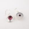 Natural Rhodolite Gemstone 925 Fine Silver Jewelry Handmade Girls Earrings 1.40" EE-4-41