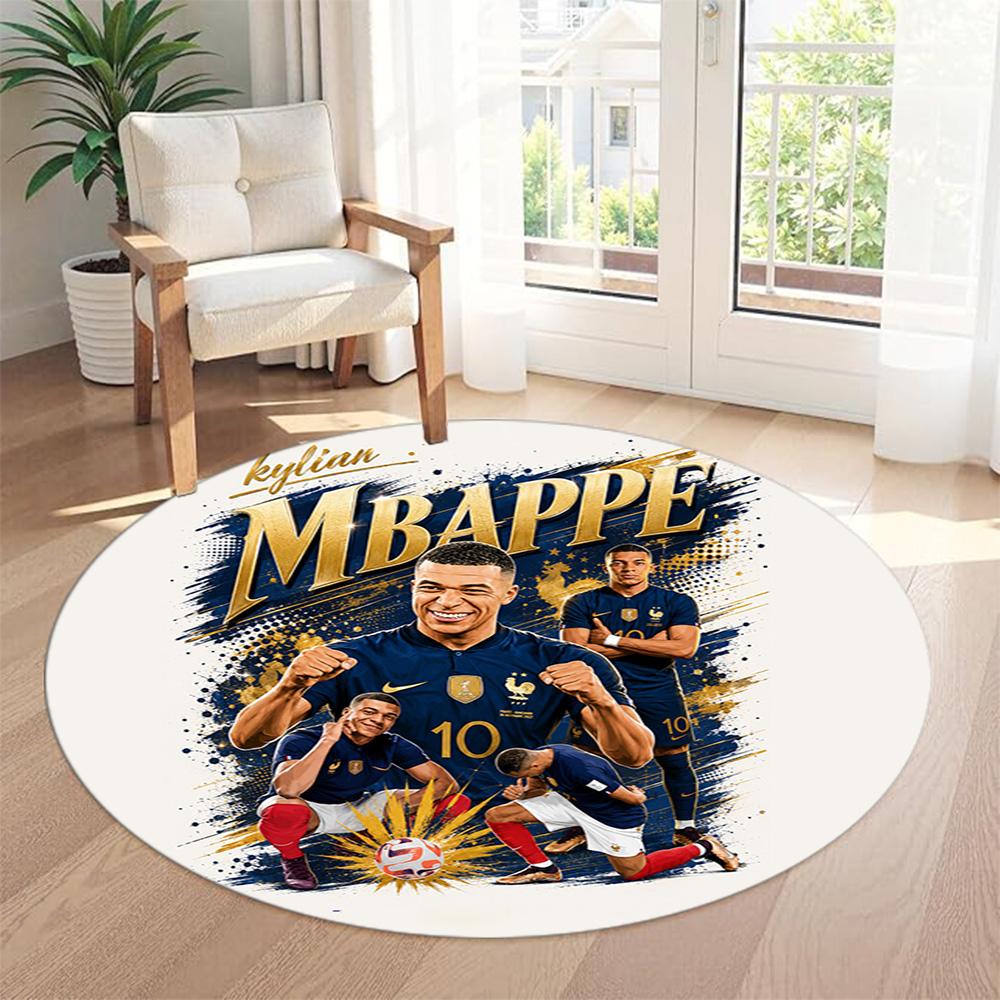 Barcelona Round Carpet Perfect for Outdoor Bedrooms Game Room Dining Room Anti-slip Round Rug Anime Office Decor Perfect Birthday Christmas Gift Idea