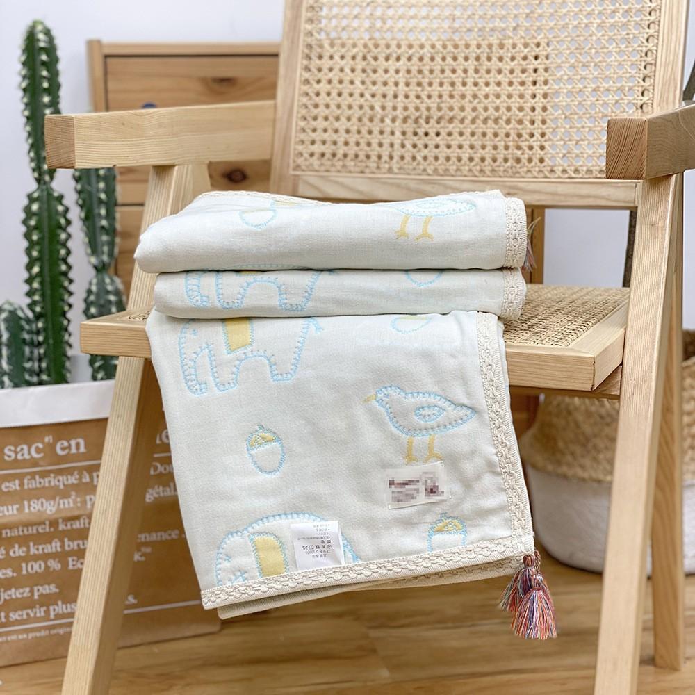 Оригинальное 6-слойное марлевое одеяло с кисточками из разноцветного креста и магии индейцев