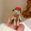 Cartoon Christmas Bear Brooch Full Rhinestone Cartoon Collar Pin Fashion Gift