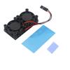 Радиатор-охладитель с двумя вентиляторами для Raspberry Pi 4B/3B+, 5В 0.3А