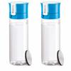 BRITA Portable Water Filter Bottle, 2-Pack, 600ml, Blue, with Micro-Disc Filters [Official Japanese Product]