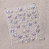 5D illusion polarized butterfly nail sticker pink purple blue fashionable self-adhesive butterfly nail art decoration sticker
