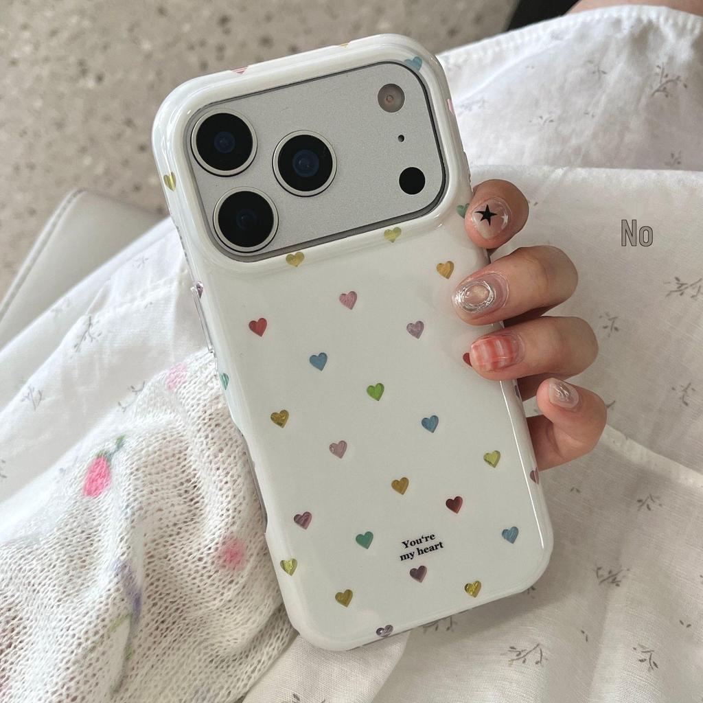 Нишевый Минималистичный Лазерный Чехол-Сердечко на Весь Экран для iPhone 17 Pro Max с Совместимостью с Apple 15 & 16, Дизайн с Цепочкой для Женщин