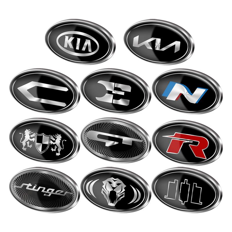 3D Car Aluminum Metal Logo Badge Body Fender Trunk Decoration Stickers For KIA Stinger RIO Sorento Picanto Ceed Borrego Syros K5 MT8