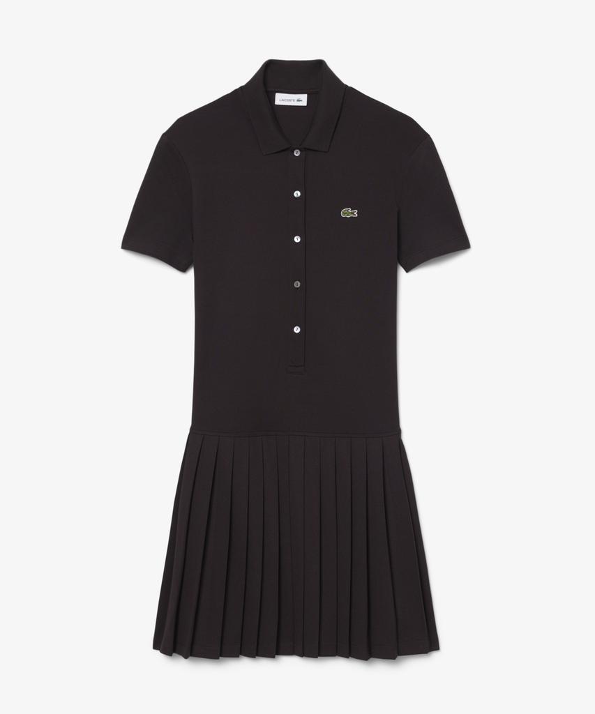 Женское мини-платье-поло LACOSTE с коротким рукавом из пике Ef8839-56G 3La